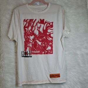 Heron Preston White Tee with Red Graphic